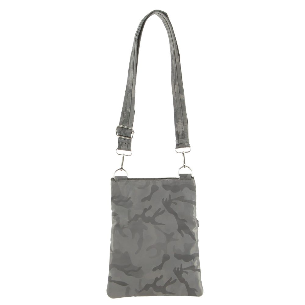 Pierre Cardin Anti-Theft Cross Body Bag Grey / Camo | BLQCU0472