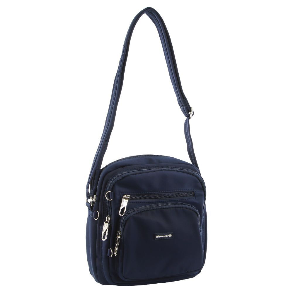 Pierre Cardin Anti-Theft Cross Body Bag Navy | XSMHK7956