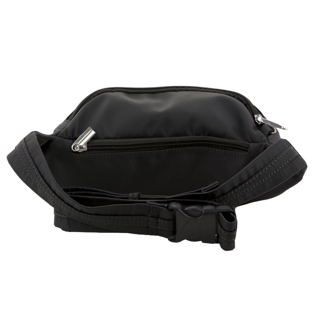 Pierre Cardin Anti-Theft Waist Bag Black | EDFVT7632