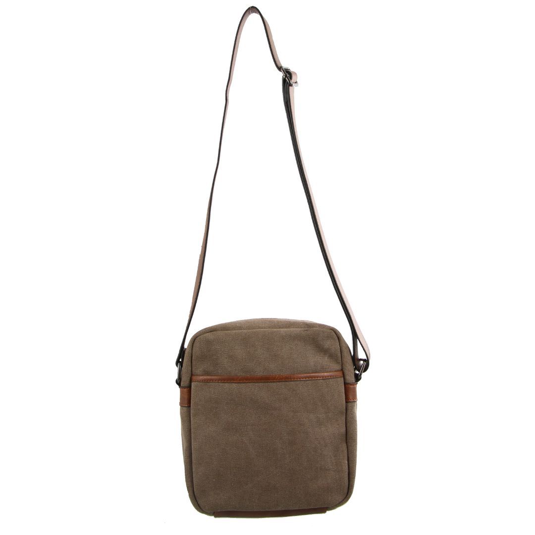 Pierre Cardin Canvas Cross Body Bag Brown | AJWIH1370