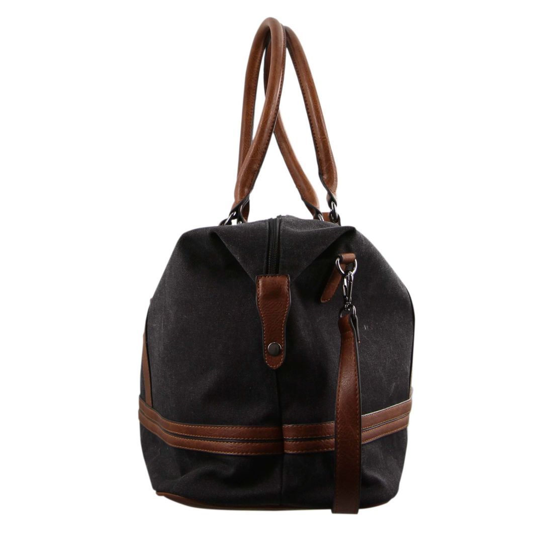 Pierre Cardin Canvas Overnight Bag Black | HEPJU5293