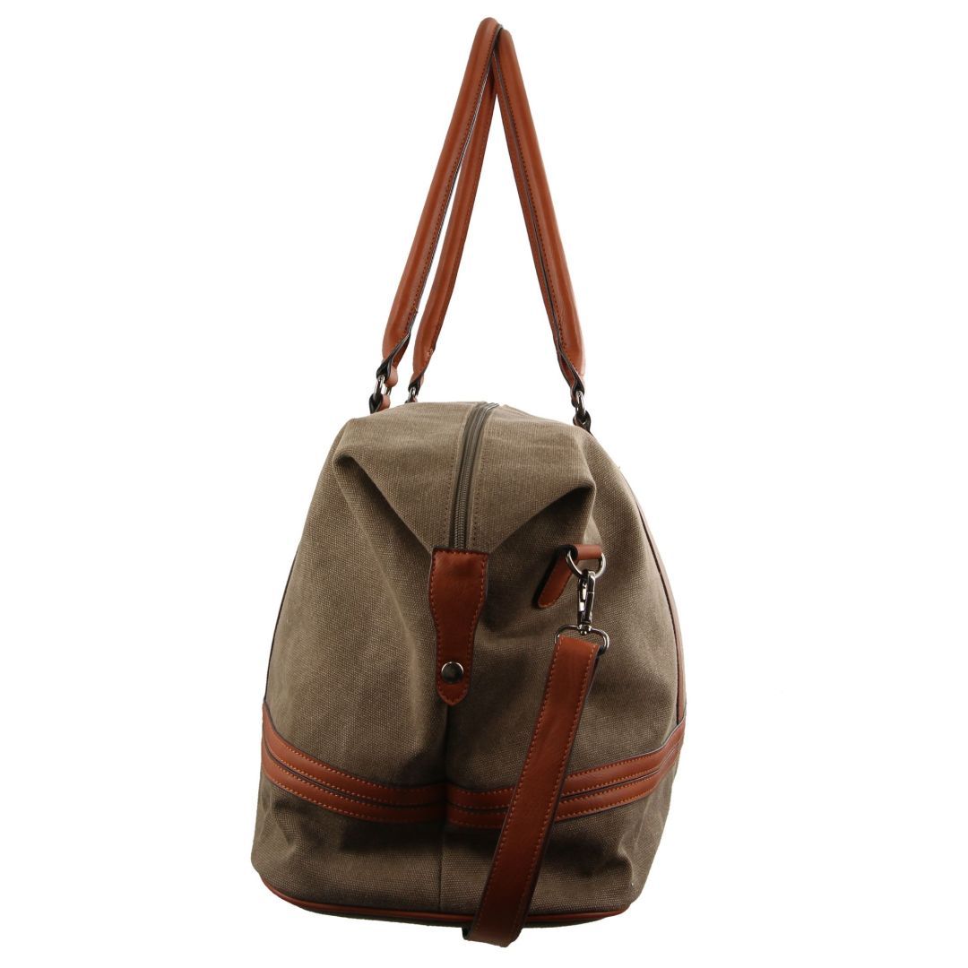 Pierre Cardin Canvas Overnight Bag Brown | KYOND2603