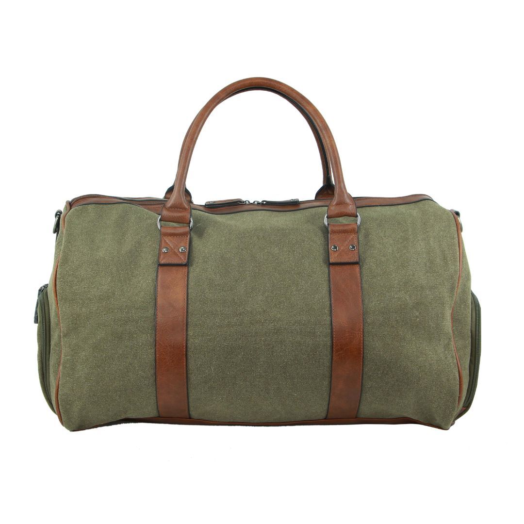 Pierre Cardin Canvas Overnight Duffle Bag Brown | XMENT6573