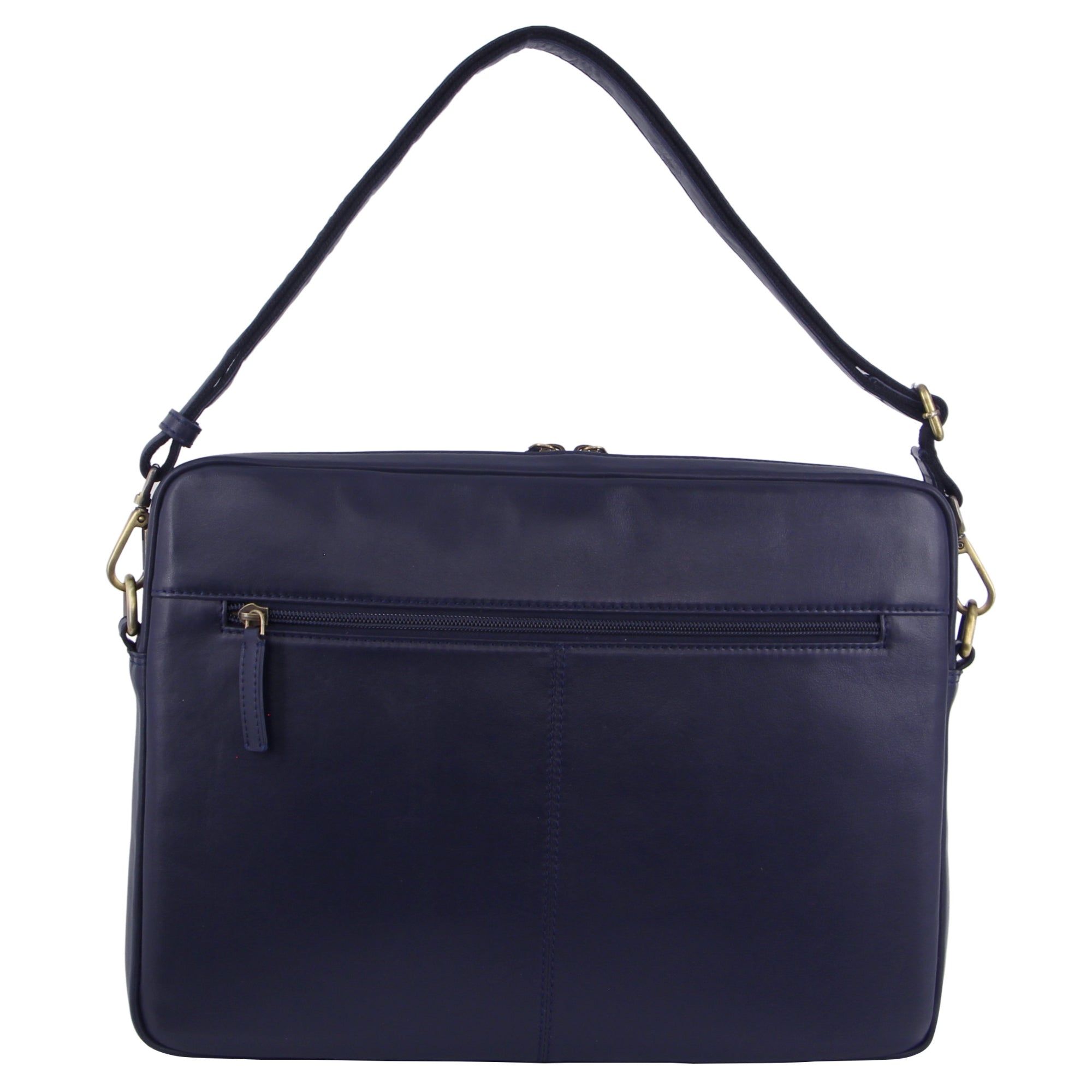 Pierre Cardin Croc-Embossed Leather Business Computer Bag Navy | ZDWVX0153