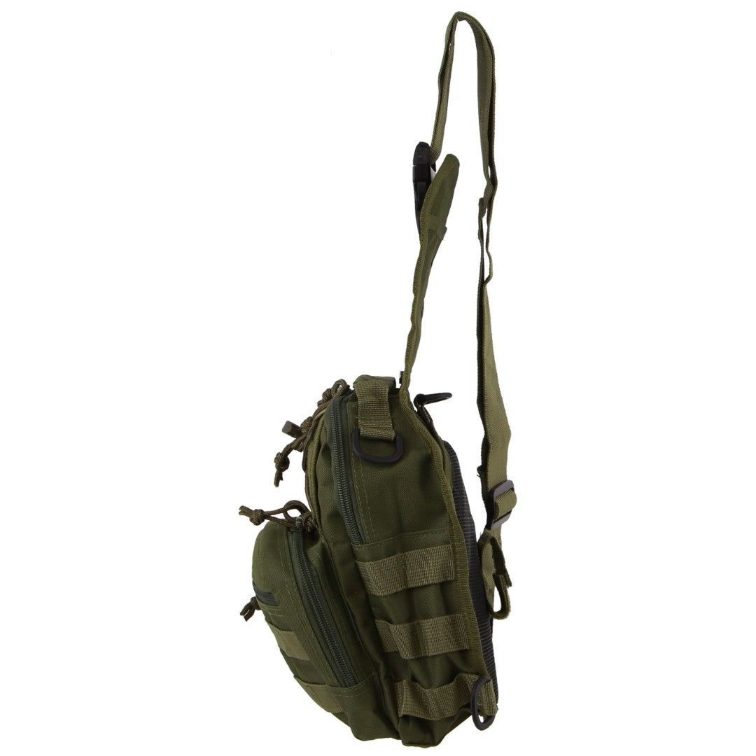 Pierre Cardin Cross Body Sling Bag Tactical Rucksack Shoulder Chest Messenger Bag Green | DSLKI7943