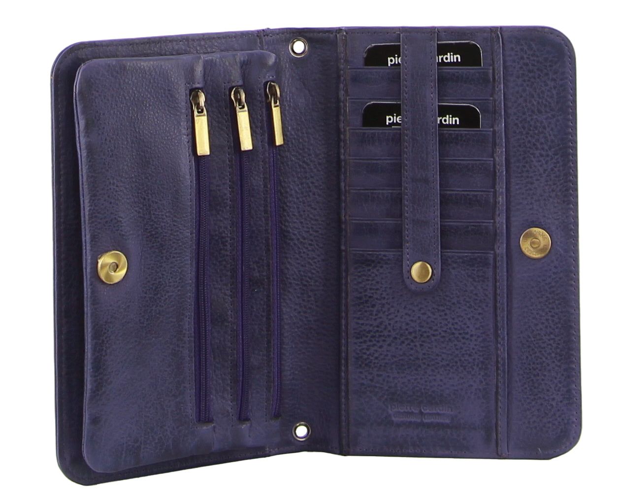 Pierre Cardin Genuine Leather Clutch Wallet Bag Purple | VOWQD3715