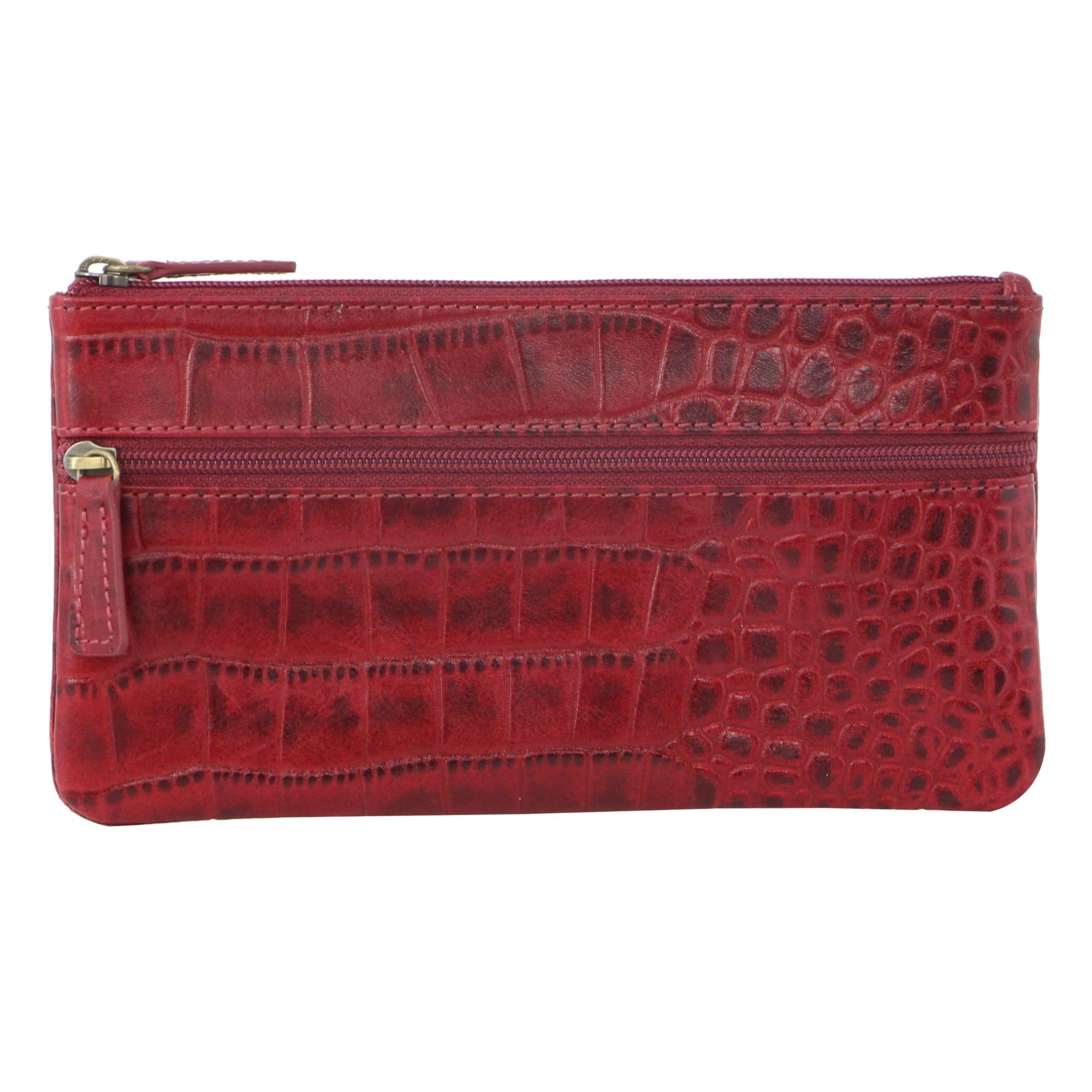 Pierre Cardin Genuine Leather Coin Purse Red | ZYQKR8092