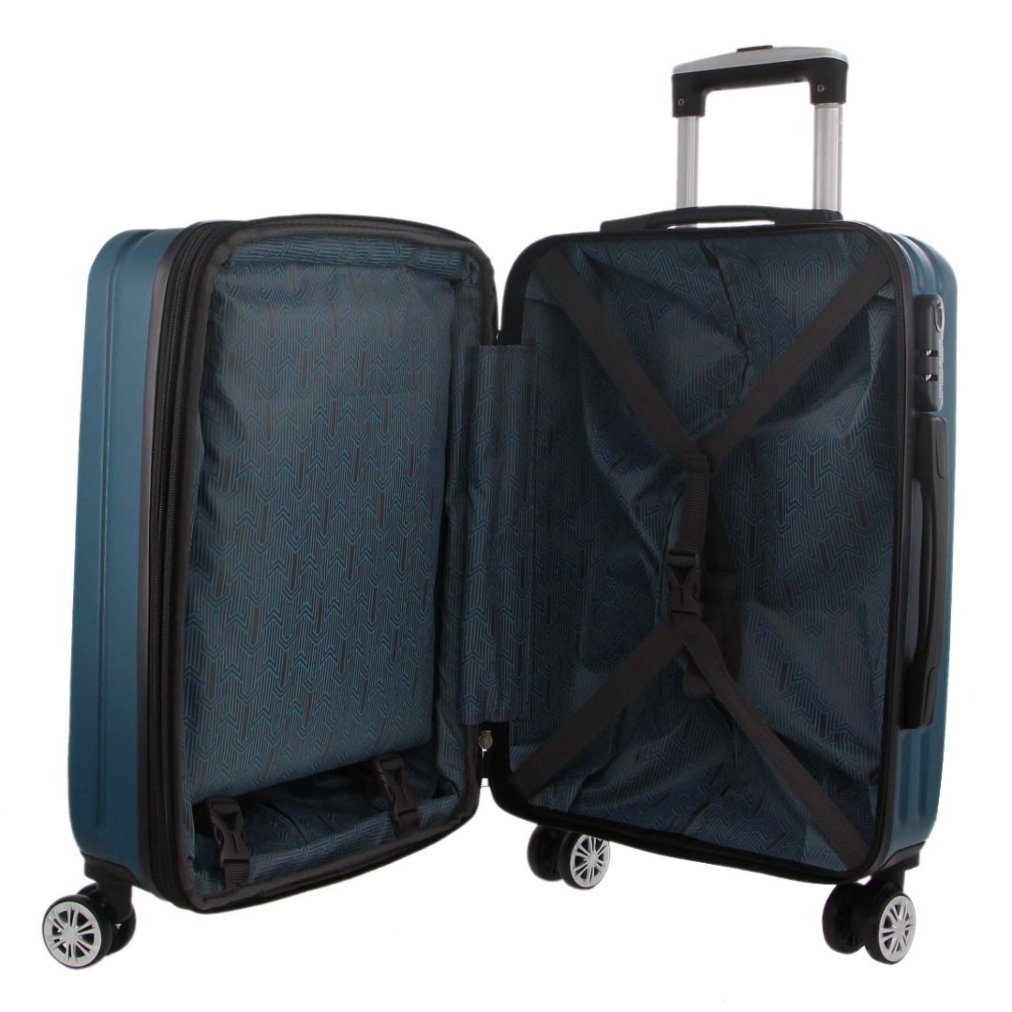 Pierre Cardin Hard Shell 3-Piece Luggage Set Turquoise | XTGWK0913