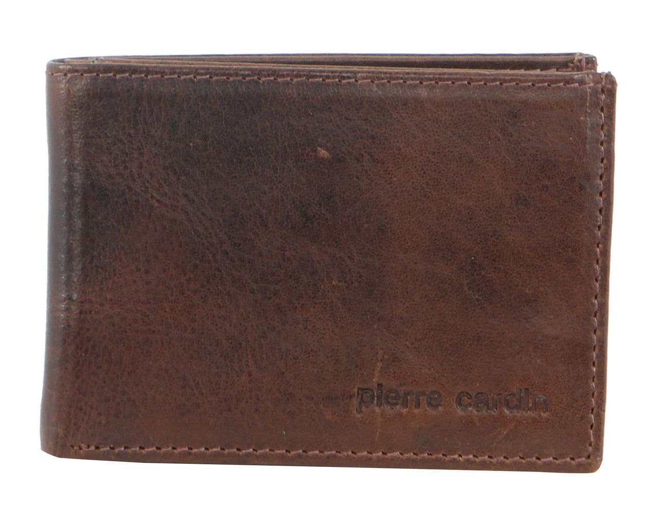 Pierre Cardin Italian Leather Bi-Fold Wallet Black | VEODT0134