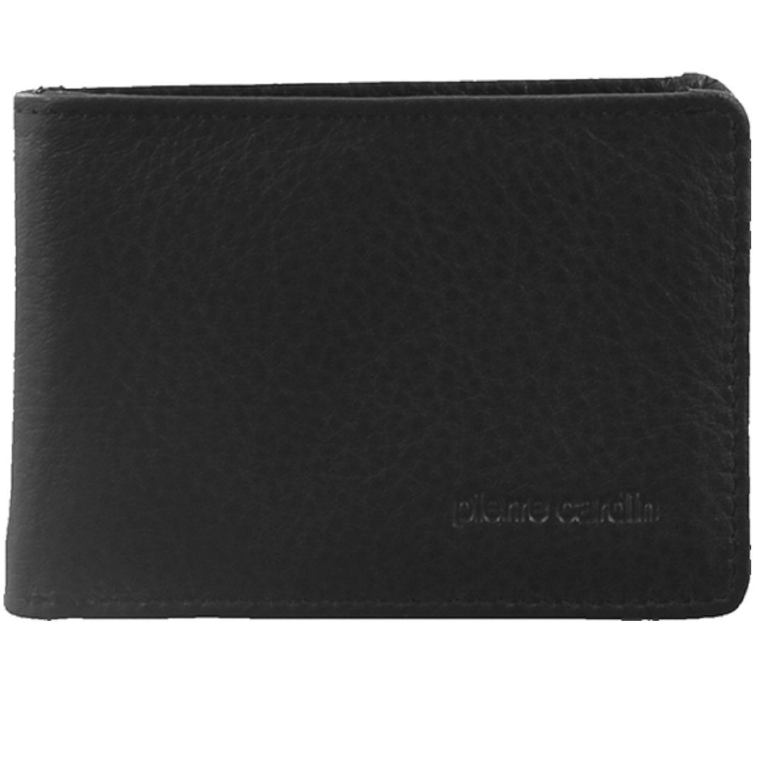 Pierre Cardin Italian Leather Bi-Fold Wallet Black | OZTQV6830