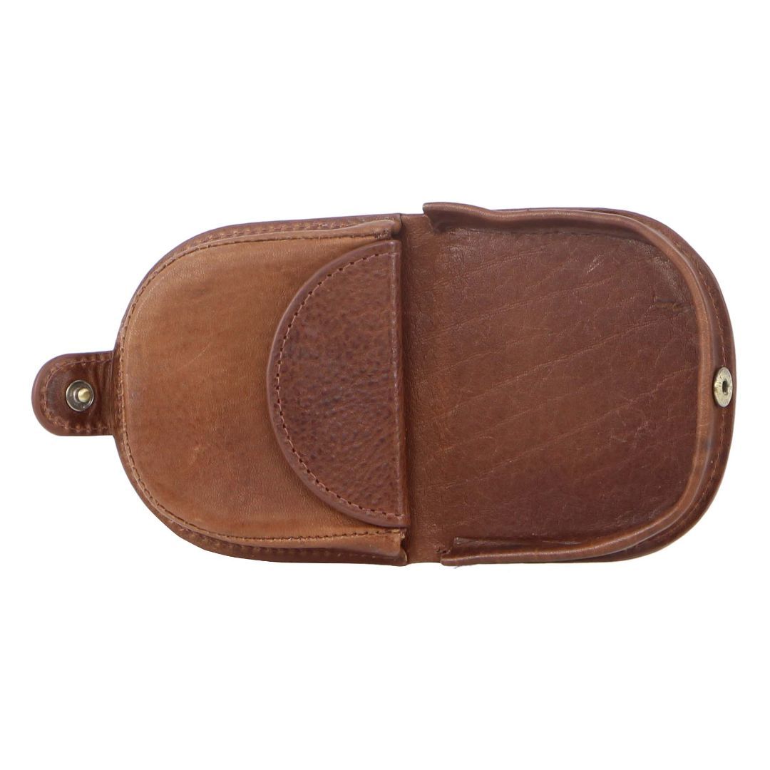 Pierre Cardin Italian Leather Coin Purse Brown | OSQKL3809