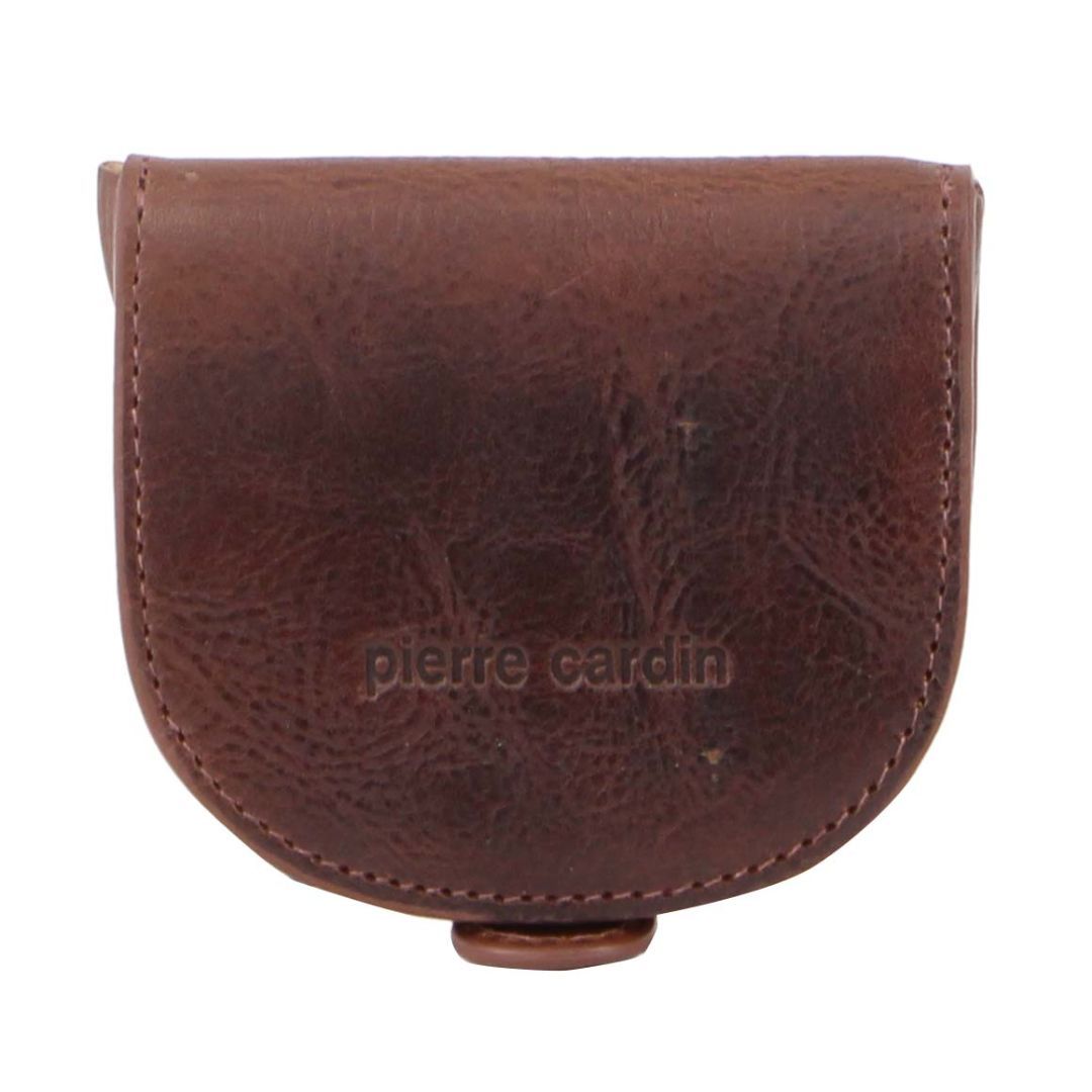 Pierre Cardin Italian Leather Coin Purse Brown | OSQKL3809