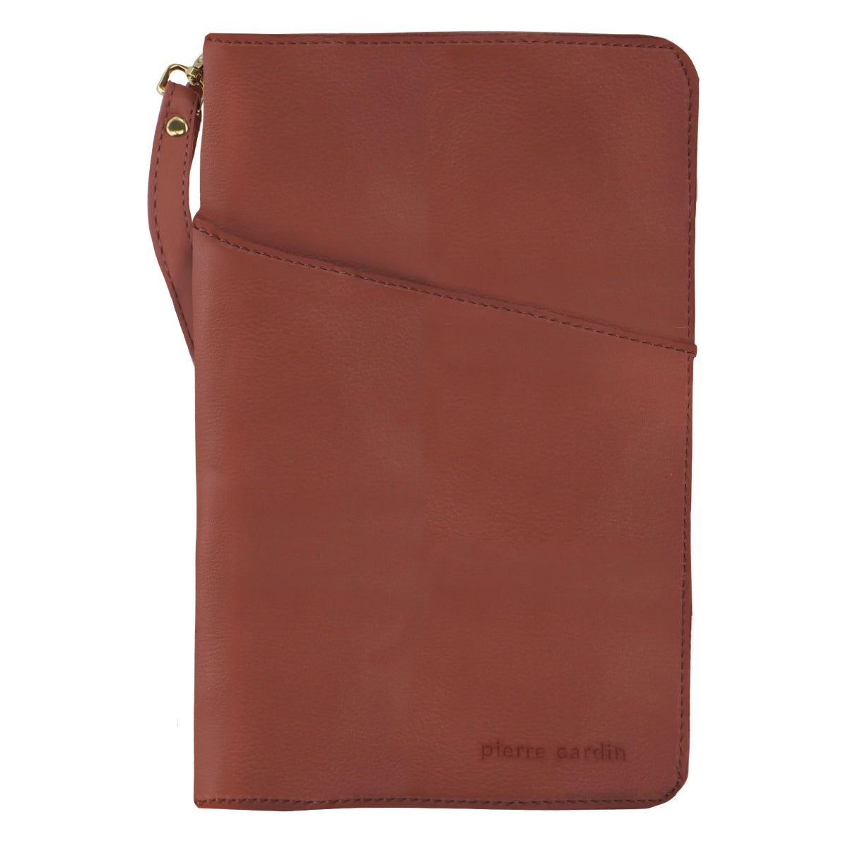 Pierre Cardin Italian Leather Passport Wallet Chocolate | IPHWV2578