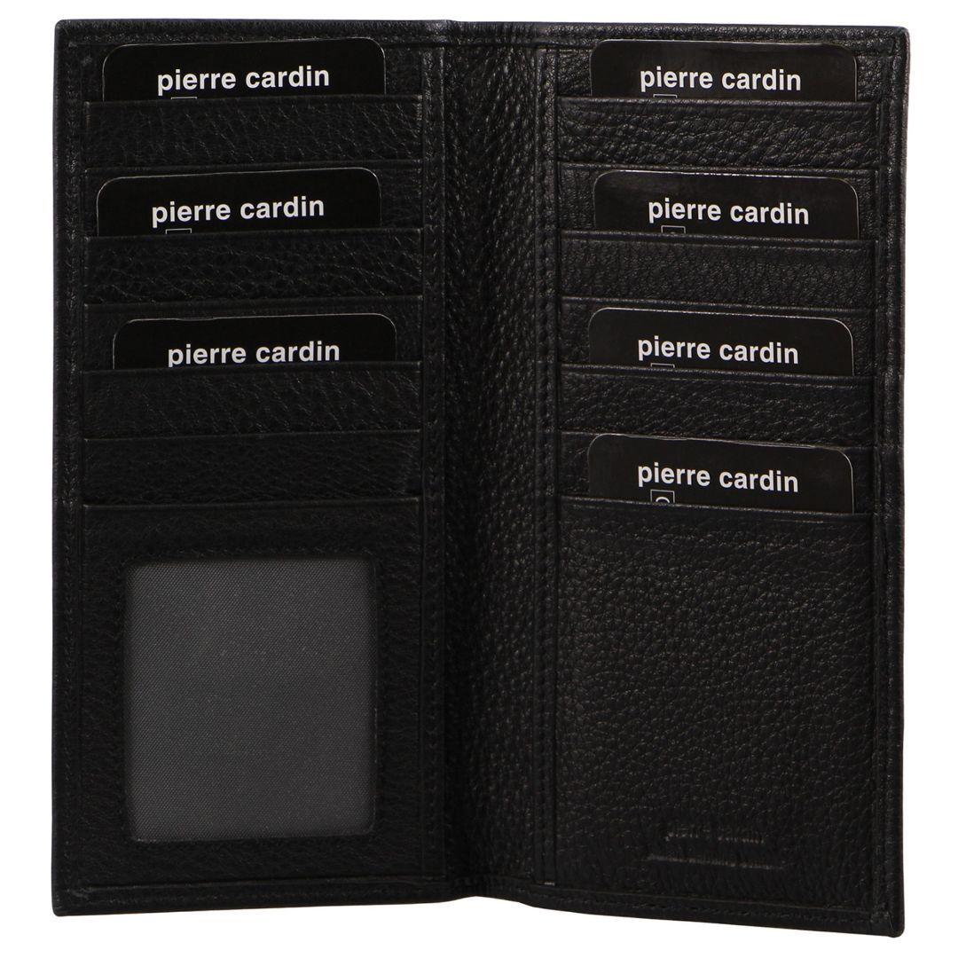 Pierre Cardin Italian Leather Suit Wallet Black | VRBZG1094