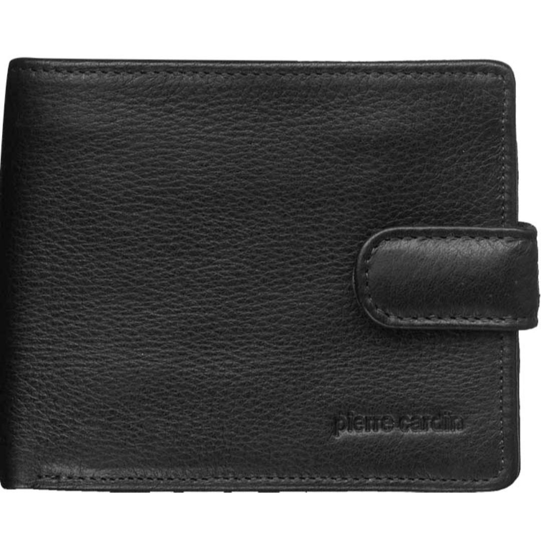 Pierre Cardin Italian Leather Tab Wallet Black | DTMEH0921