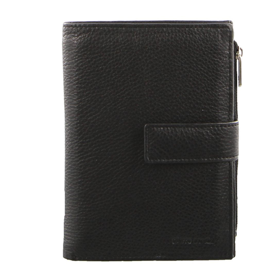 Pierre Cardin Italian Leather Tab Wallet Black | VNTYK6458