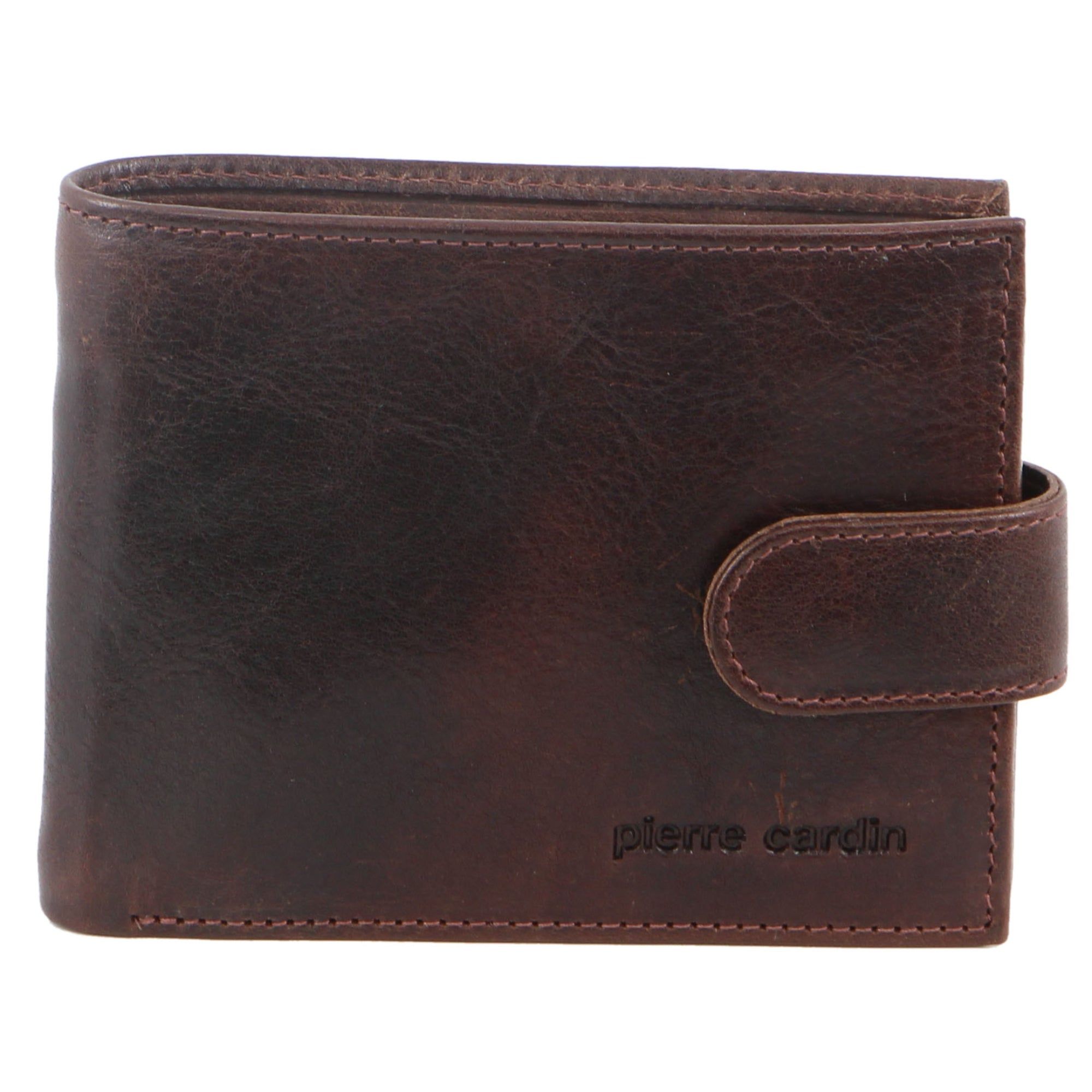 Pierre Cardin Italian Leather Tab Wallet Chocolate | SCIUW3108