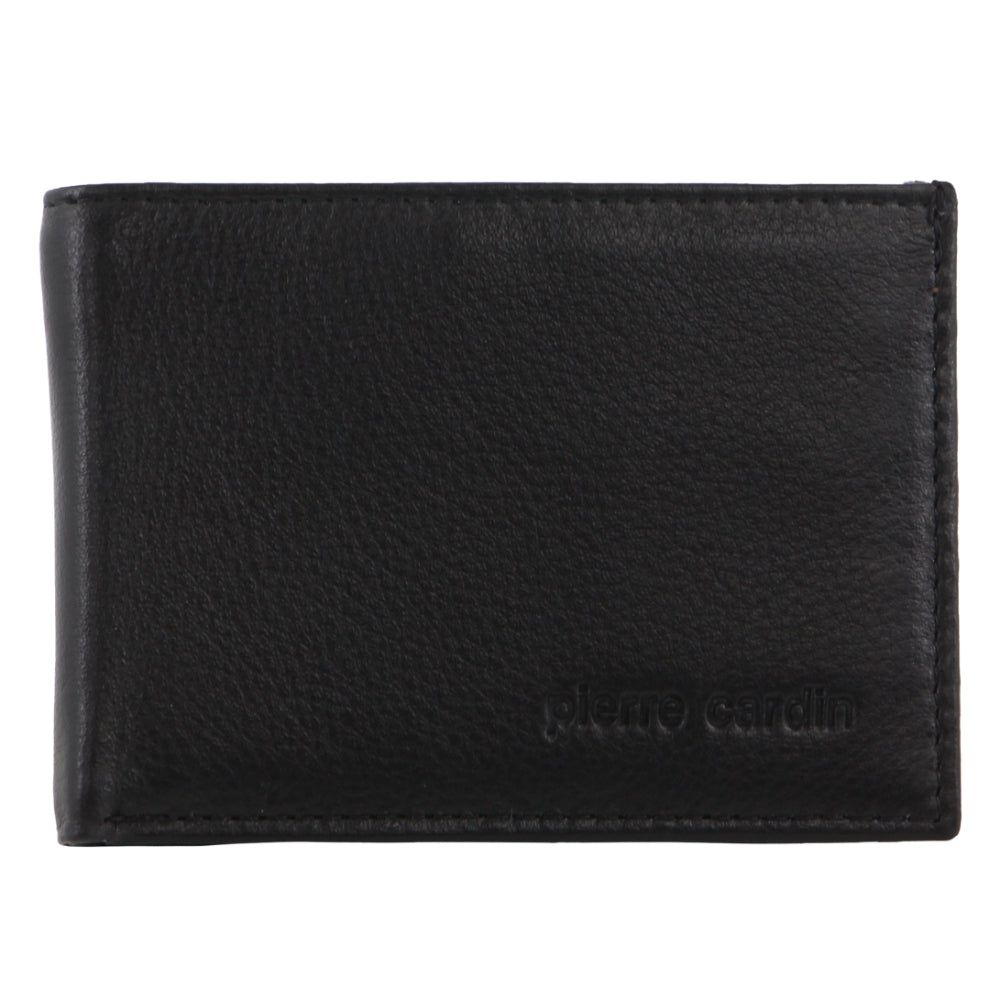 Pierre Cardin Italian Leather Two Tone Wallet Card Holder Black / Brown | WNJFY4978