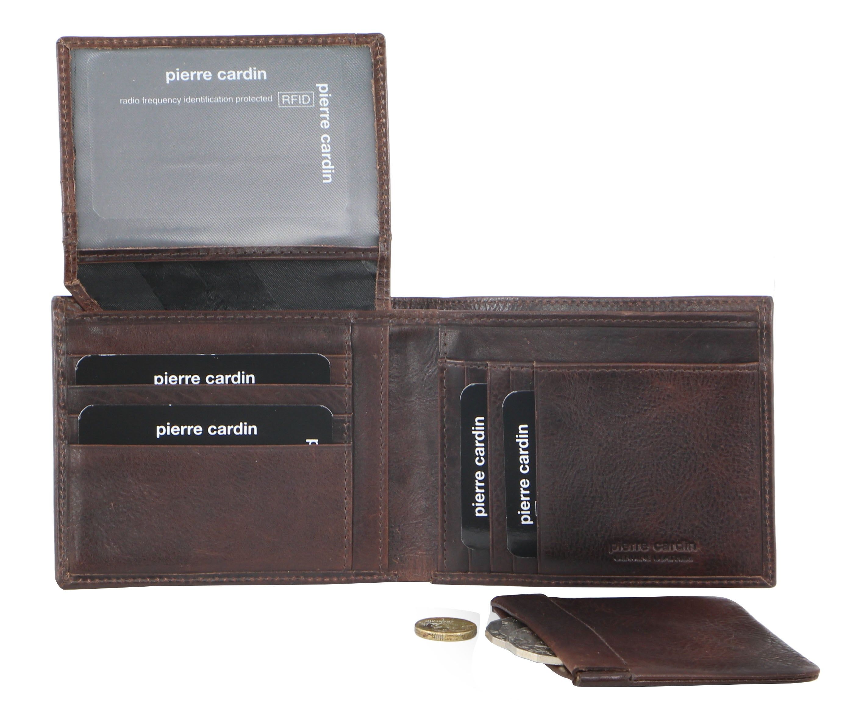 Pierre Cardin Italian Leather Wallet Card Holder Chocolate | LTMCP6387