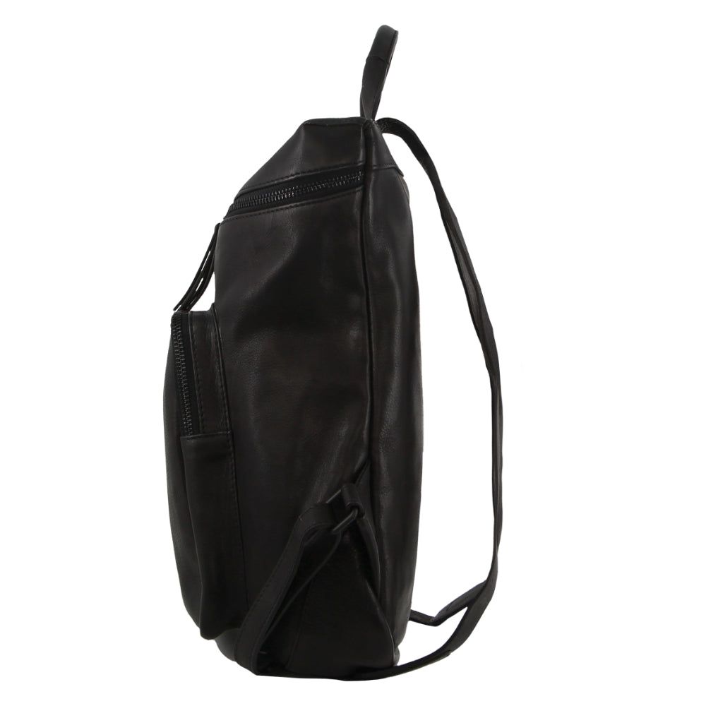 Pierre Cardin Leather Backpack Black | YRDGQ0946