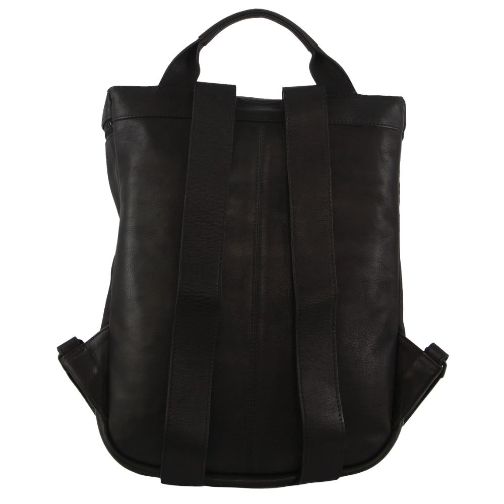 Pierre Cardin Leather Backpack Black | YRDGQ0946