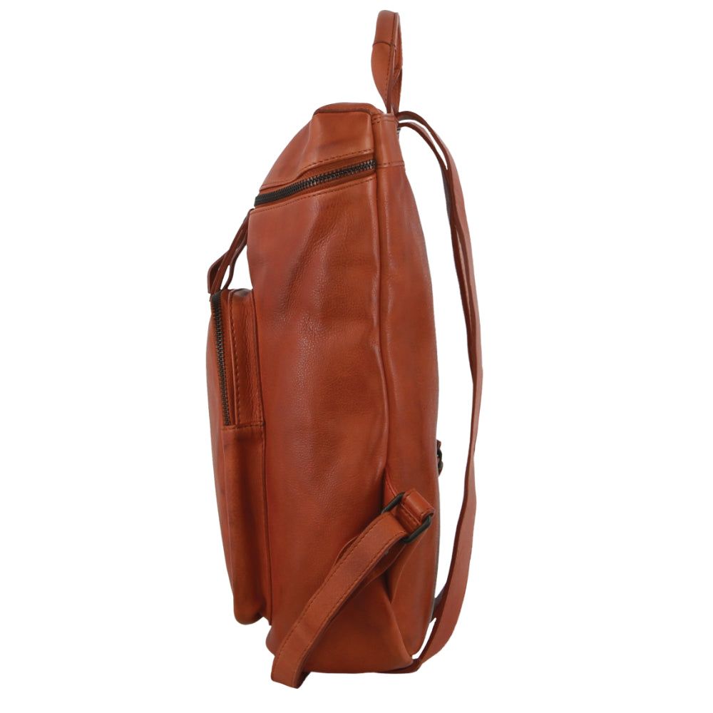 Pierre Cardin Leather Backpack Brown | HYFPE0632