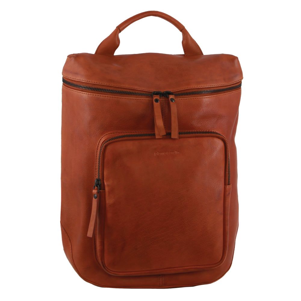 Pierre Cardin Leather Backpack Brown | HYFPE0632