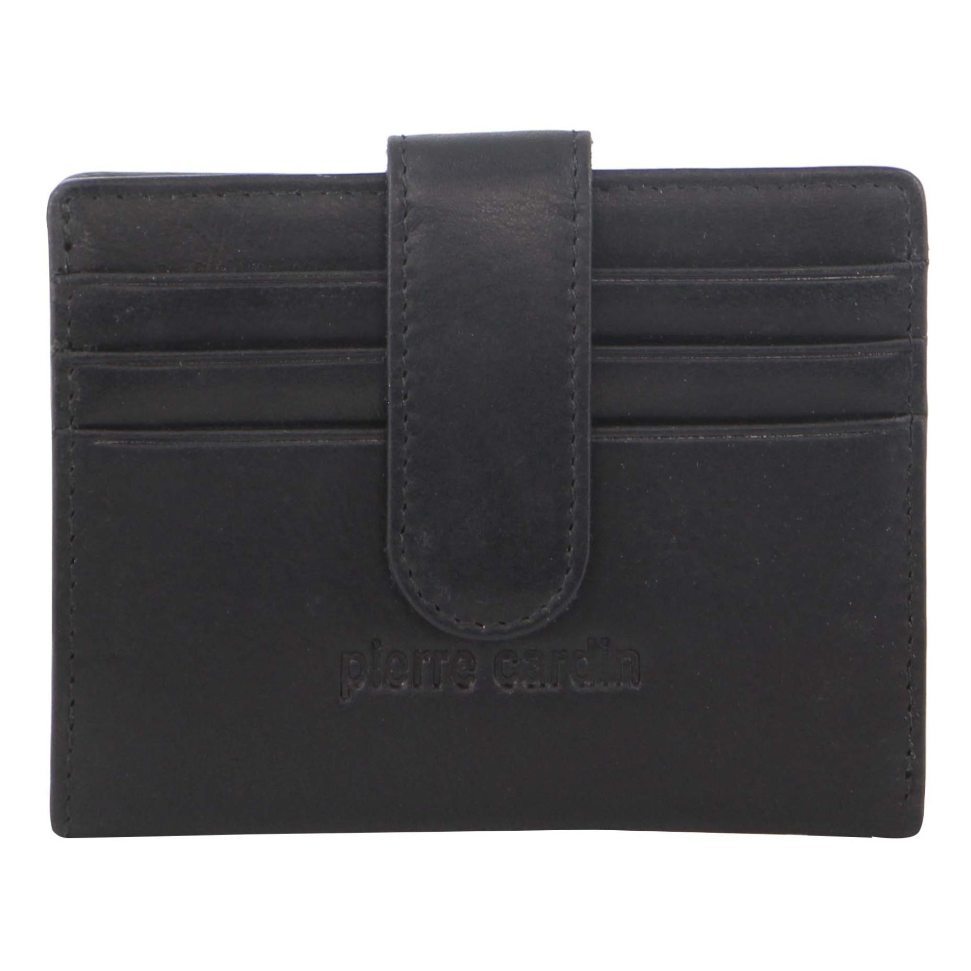 Pierre Cardin Leather Bi-Fold Card Holder Wallet Black | CUITG8470