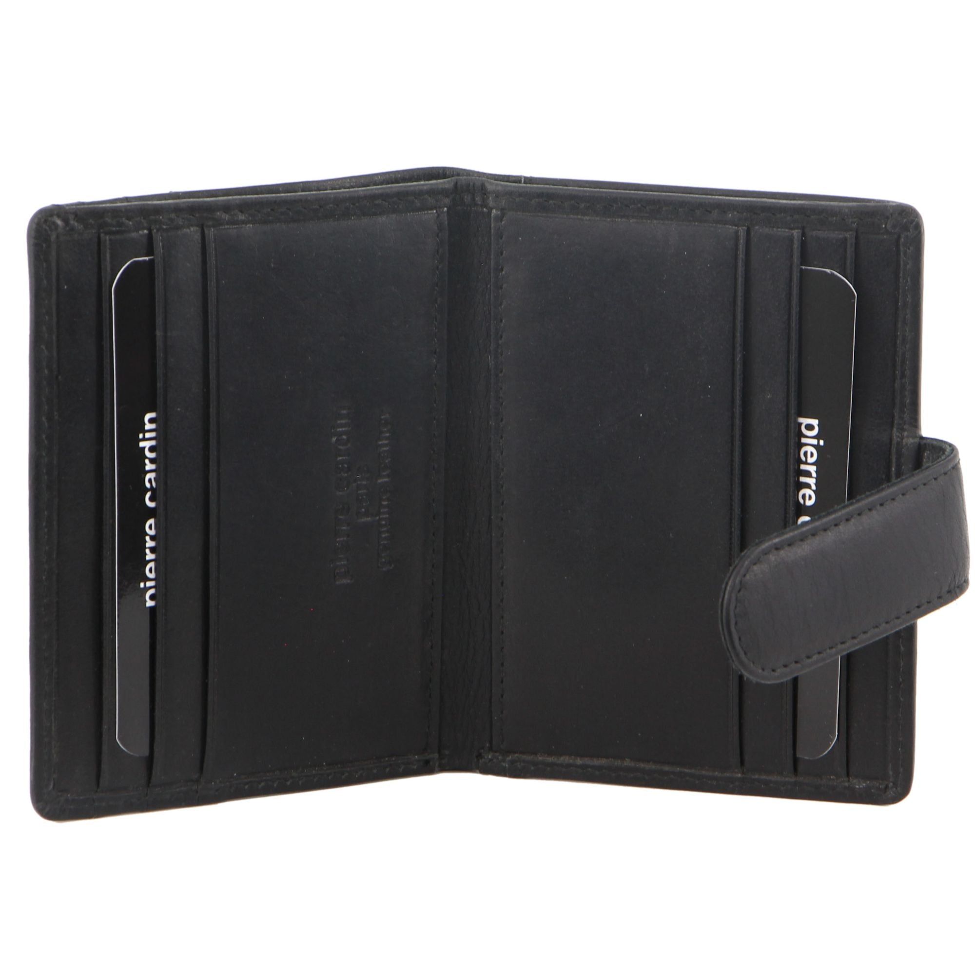 Pierre Cardin Leather Bi-Fold Card Holder Wallet Black | TRNGB9057