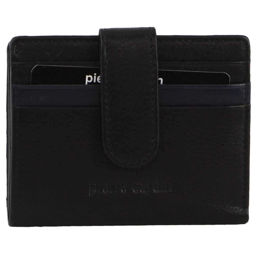 Pierre Cardin Leather Bi-Fold Card Holder Wallet Black | MICSD9241