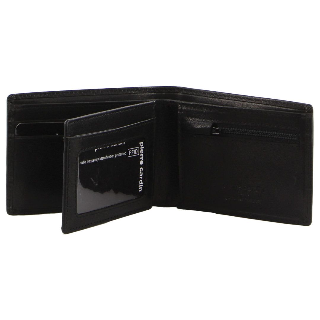 Pierre Cardin Leather Bi-Fold Wallet Black | BGELU8625