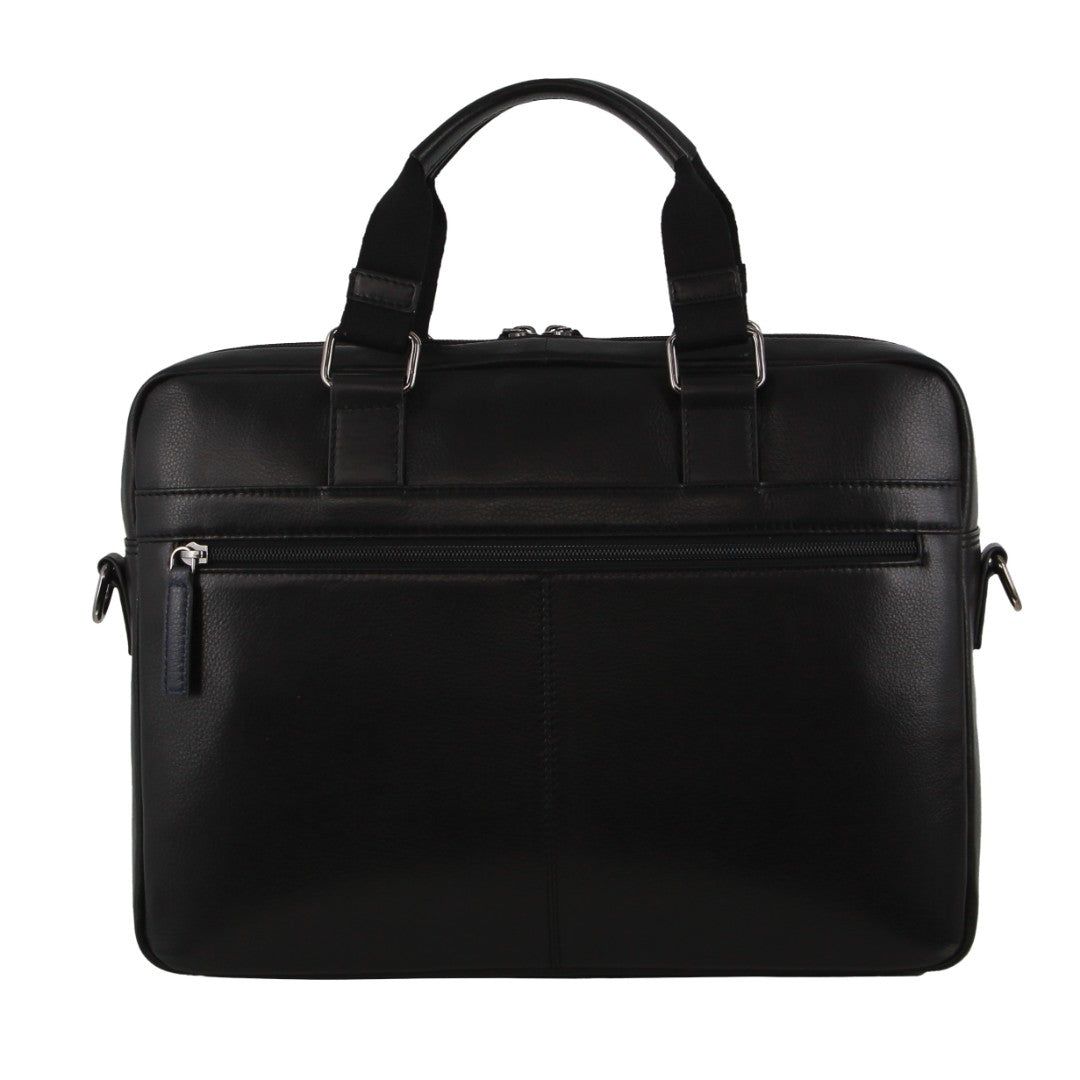 Pierre Cardin Leather Business Computer Bag Navy | YQABM2105