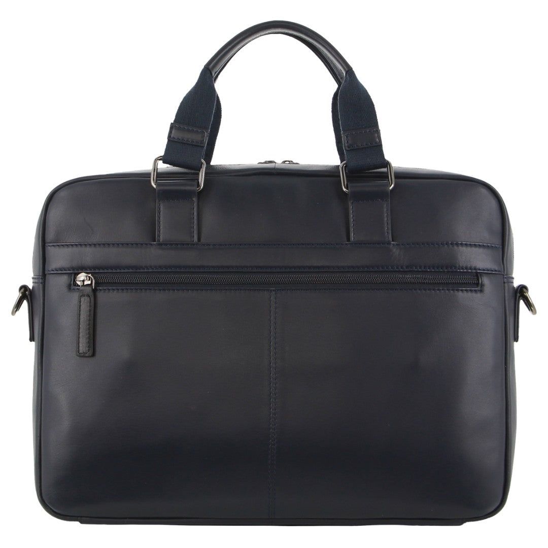 Pierre Cardin Leather Business Computer Bag Black | JHUXG9432