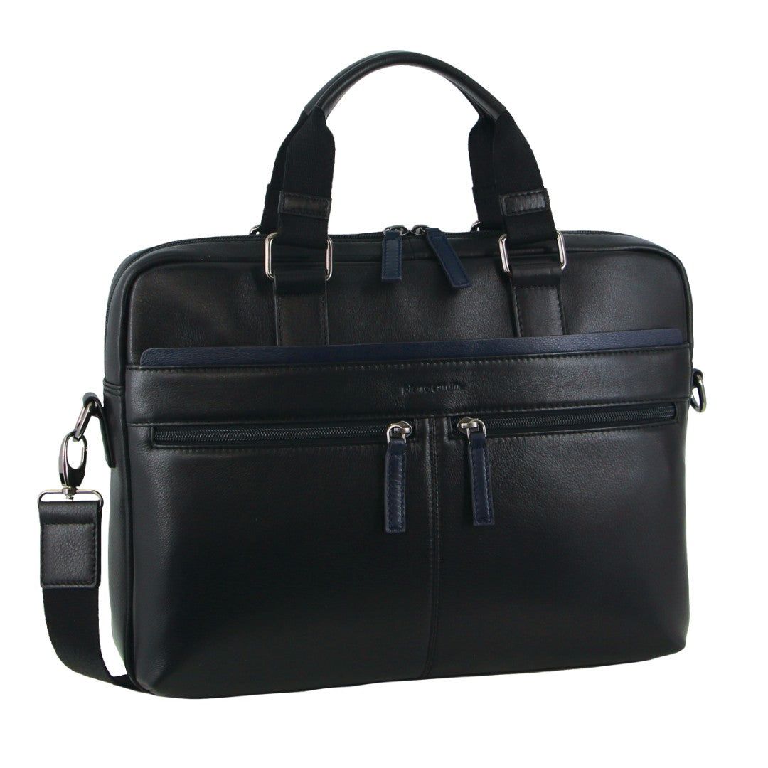 Pierre Cardin Leather Business Computer Bag Navy | IZARB4312