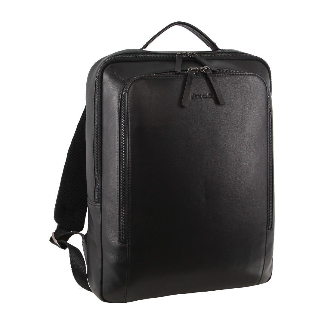 Pierre Cardin Leather Business Laptop Bag Black | CDWUL5284