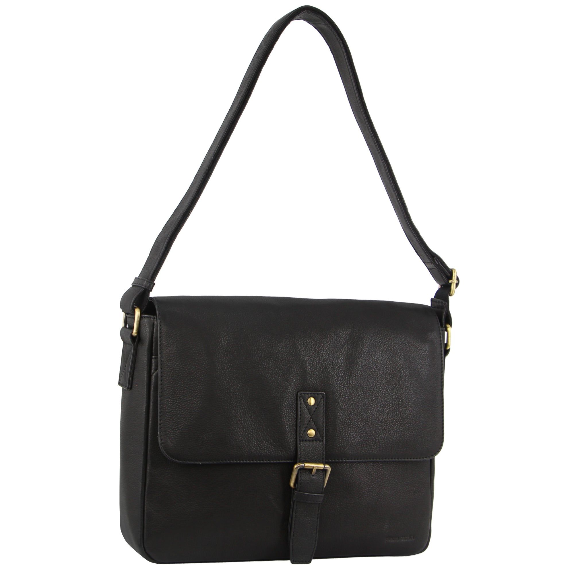 Pierre Cardin Leather Business Satchel Black | CQAYP7085