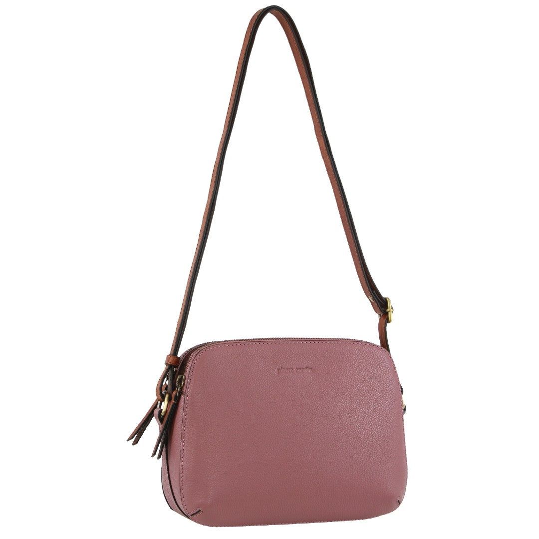 Pierre Cardin Leather Classic Crossbody Bag Rose | EXLJF8906