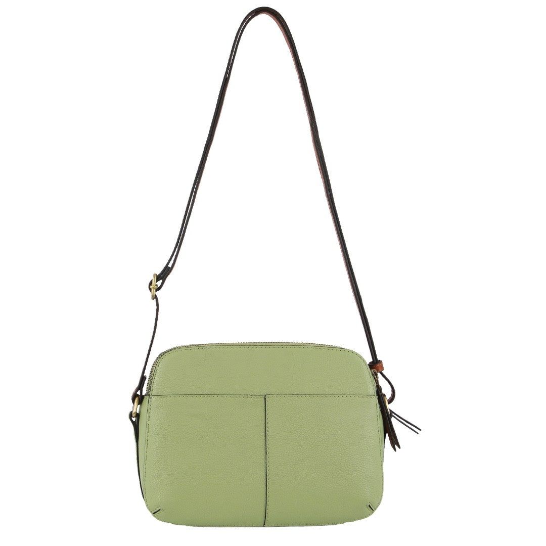 Pierre Cardin Leather Classic Crossbody Bag Jade | VQORG2784