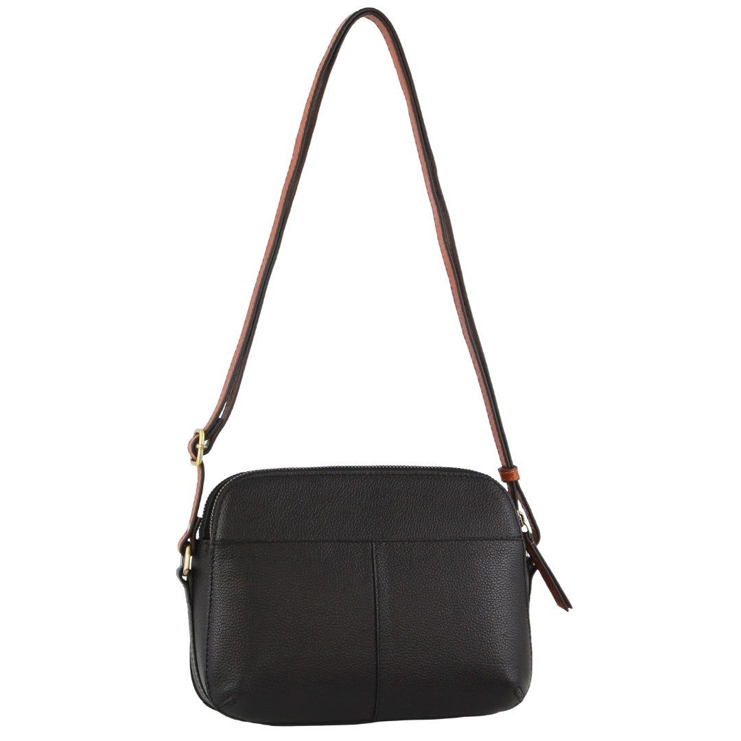 Pierre Cardin Leather Classic Crossbody Bag Black | PVABQ8942