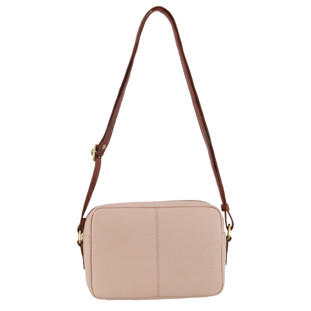 Pierre Cardin Leather Classic Square Crossbody Bag Beige | DFMRI1536