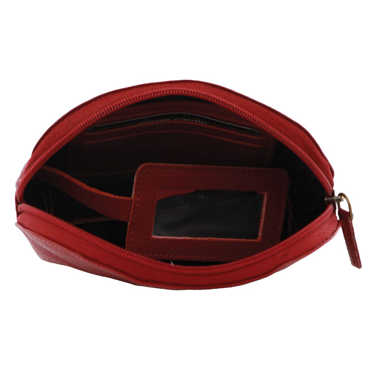 Pierre Cardin Leather Coin Purse Red | XRJUM6194