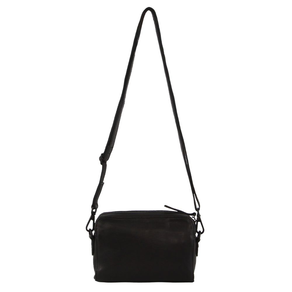 Pierre Cardin Leather Cross-Body Bag Black | SMWRX2361