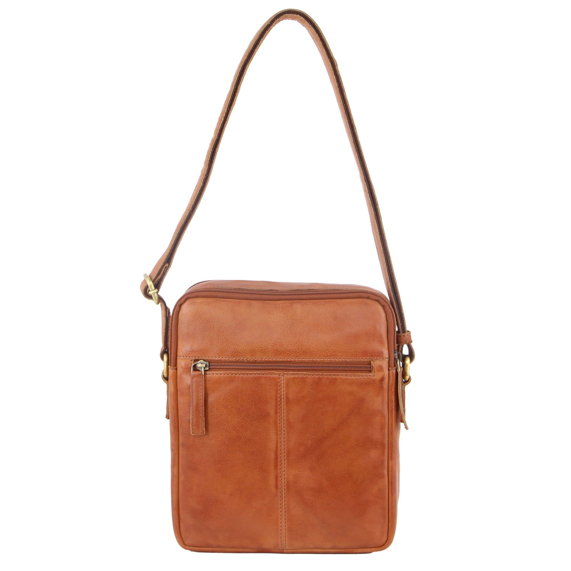 Pierre Cardin Leather Cross-Body Bag Brown | VZXBP4057