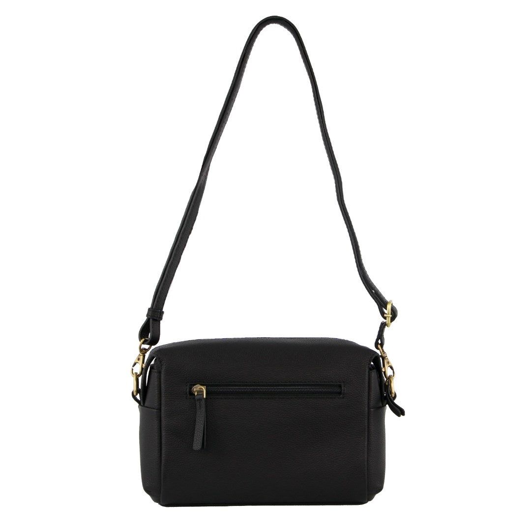 Pierre Cardin Leather Cross-Body Bag Clutch Black | XDJPB2891