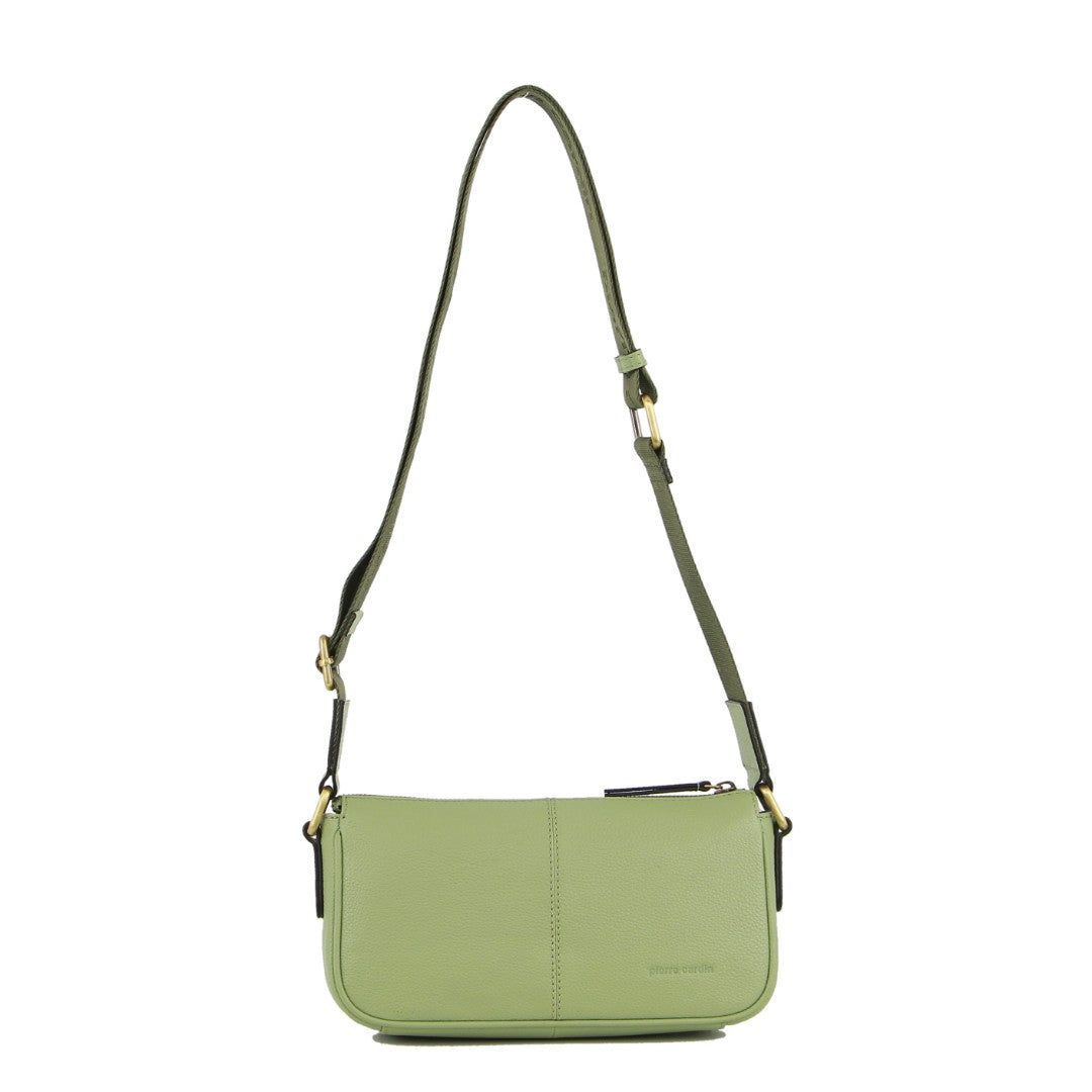 Pierre Cardin Leather Cross-Body Bag Jade | DPOQH2340