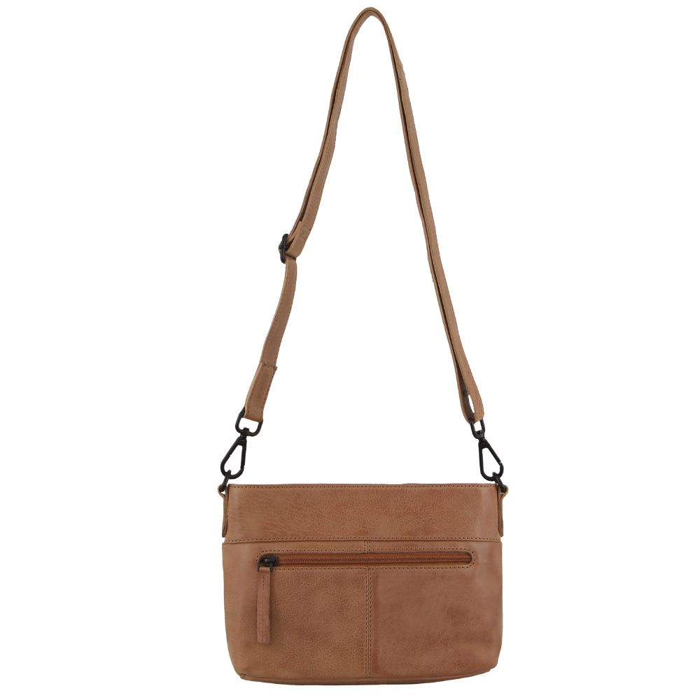 Pierre Cardin Leather Cross-Body Bag Light Brown | SVMFK4107