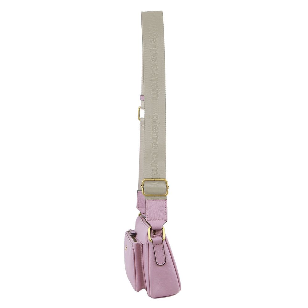 Pierre Cardin Leather Cross-Body Bag Pink | EMJVU9301