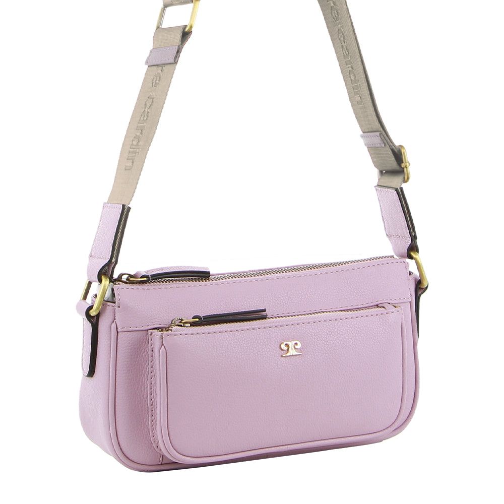 Pierre Cardin Leather Cross-Body Bag Pink | EMJVU9301