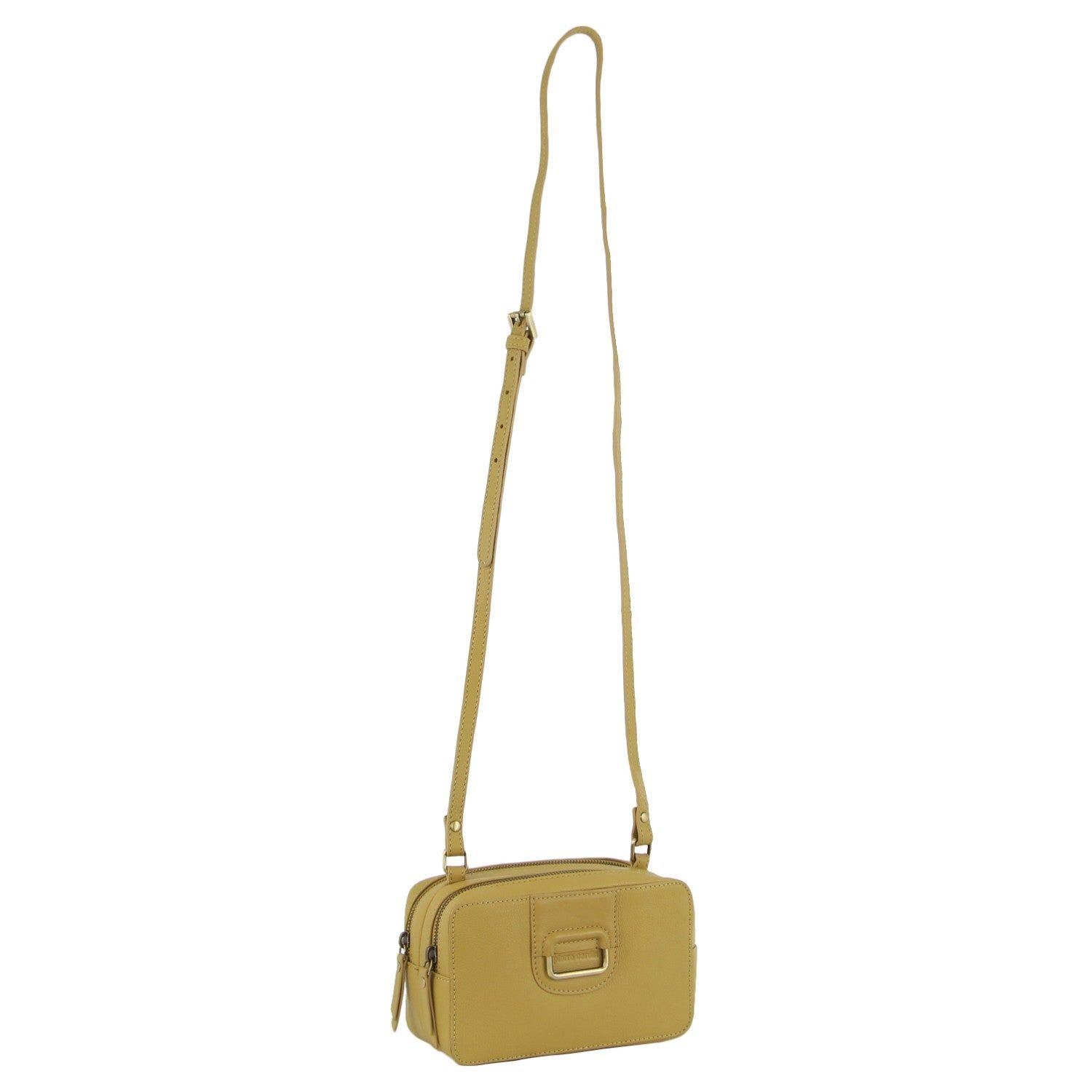 Pierre Cardin Leather Cross-Body Clutch Yellow | GQXUA1249