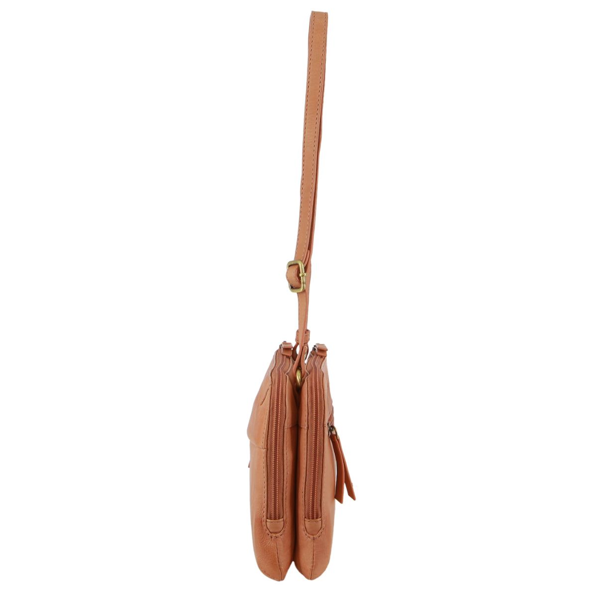 Pierre Cardin Leather Crossbody Bag Apricot | DTAKY7394